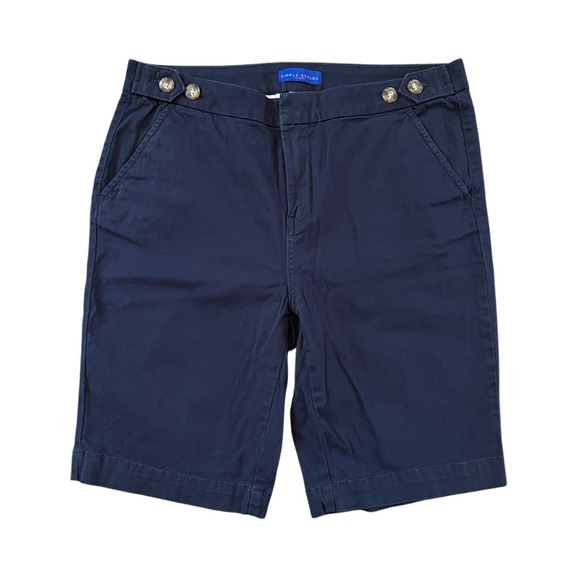 Simply Styled Pants - Simply Styled By Sears Chino Shorts Womens 10 Blue